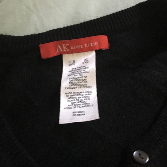 EUC Anne Klein black cardigan with embellishments - Picture 3 of 5